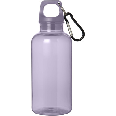 Logo trade corporate gifts picture of: Oregon 400 ml RCS certified recycled plastic water bottle with carabiner