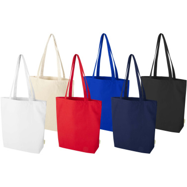 Logo trade promotional item photo of: Odisha 180 g/m² OCS organic wide bottom tote bag 11L
