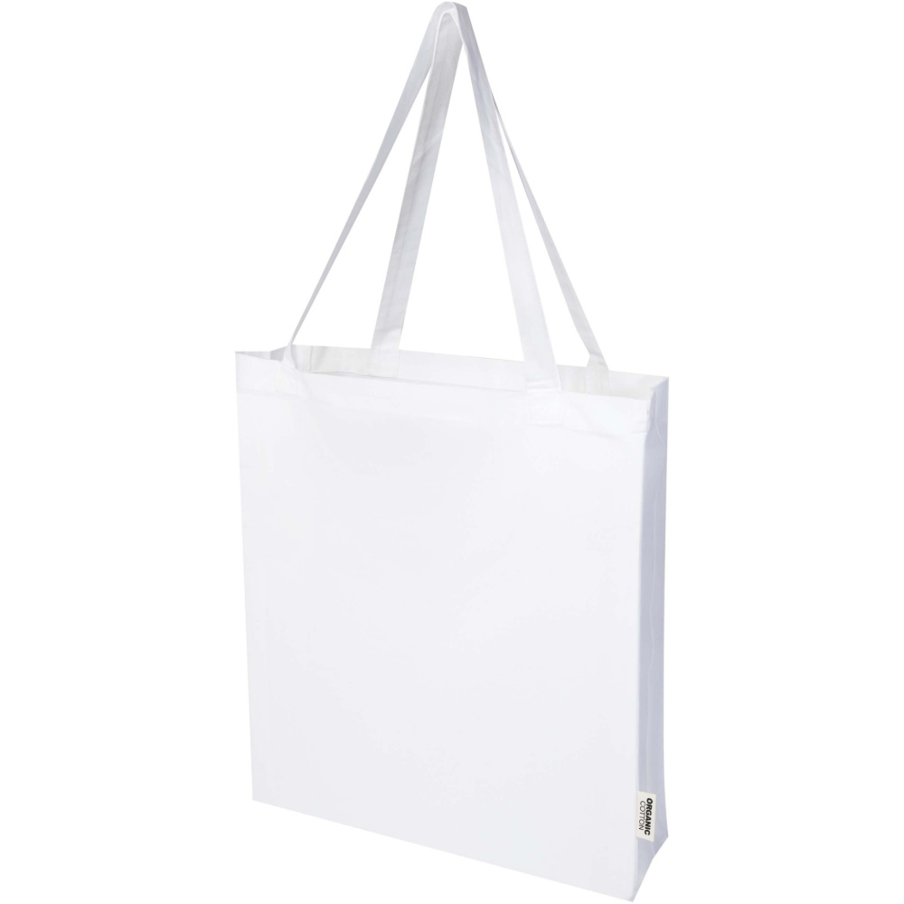 Logo trade promotional giveaways image of: Odisha 180 g/m² OCS organic full gusset tote bag 14L