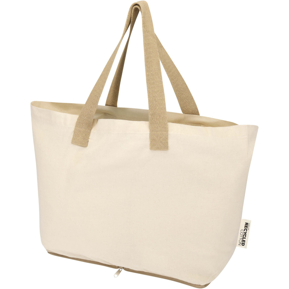 Logotrade corporate gift picture of: Sierra 140 g/m² GRS recycled foldable cotton tote bag 7L