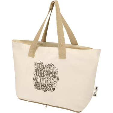 Logotrade advertising product image of: Sierra 140 g/m² GRS recycled foldable cotton tote bag 7L