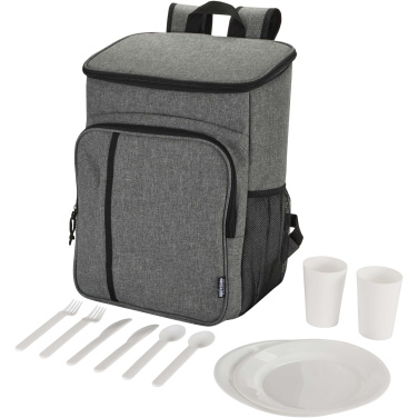 Logotrade business gift image of: Tundra GRS recycled picnic cooler backpack with cutlery set 20L
