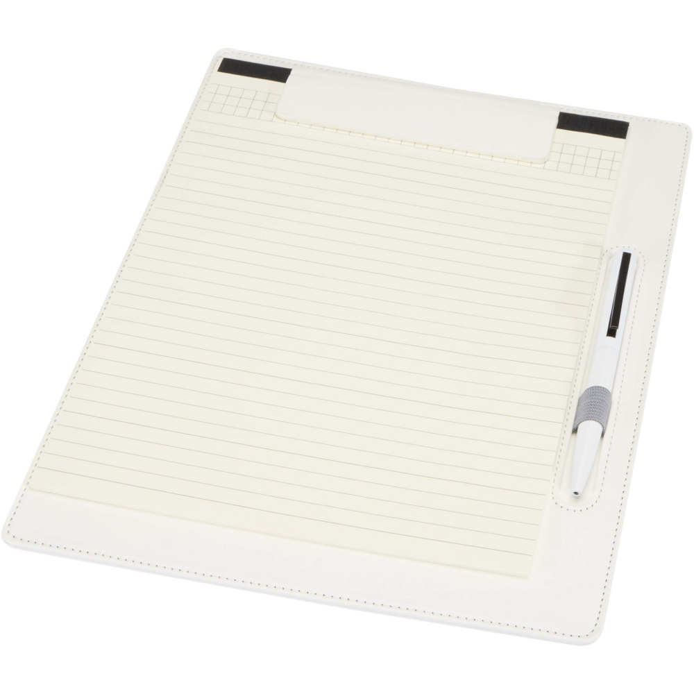Logo trade promotional merchandise image of: Clast A4 clipboard with magnetic closure and RCS recycled ballpoint pen (black ink)