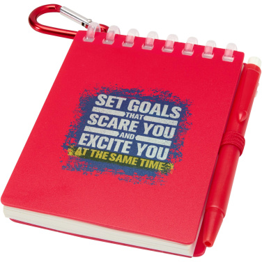 Logo trade promotional product photo of: Lig Mini recycled outdoor soft cover notebook and ballpoint pen set (black ink)