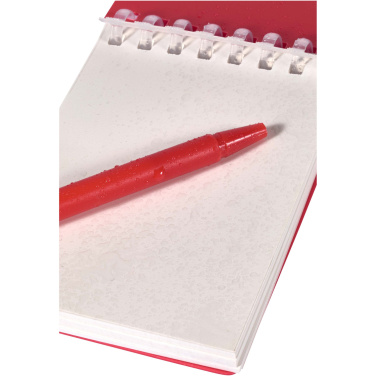 Logo trade promotional items image of: Lig Mini recycled outdoor soft cover notebook and ballpoint pen set (black ink)
