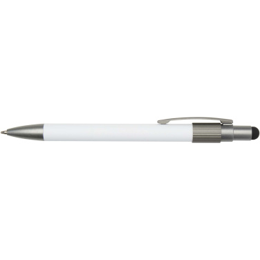 Logo trade promotional merchandise picture of: Rill RCS recycled ballpoint pen with stylus and fidget spinner (black ink)