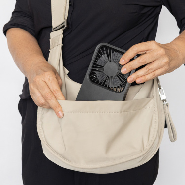 Logo trade promotional giveaway photo of: Aervina RCS recycled plastic re-chargeable desk fan