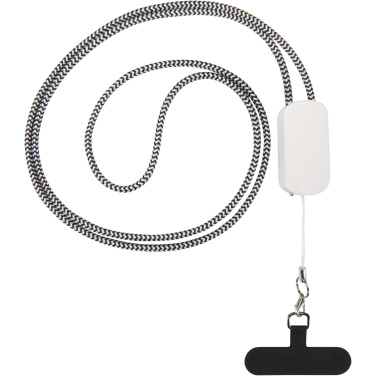 Logotrade corporate gift image of: Anser recycled plastic smartphone lanyard with 27W 5-in-1 built-in cable