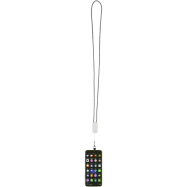 Logotrade business gift image of: Anser recycled plastic smartphone lanyard with 27W 5-in-1 built-in cable