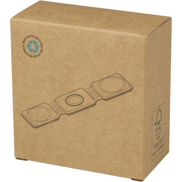 Logo trade business gift photo of: Armus 3-in-1 15W recycled plastic foldable wireless charger