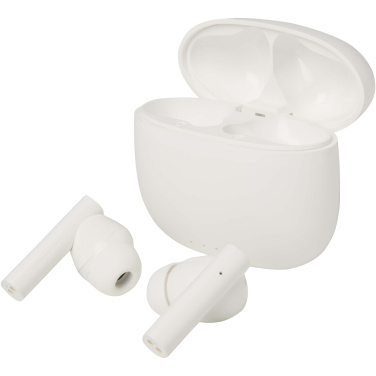 Logo trade promotional merchandise picture of: Alterf recycled plastic True Wireless Bluetooth® headset with silicone eartips