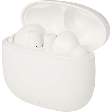 Logo trade business gifts image of: Alterf recycled plastic True Wireless Bluetooth® headset with silicone eartips