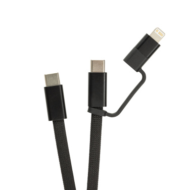 Logotrade corporate gift image of: Arc RCS recycled Ultra-thin 60W 2 in 1 magnetic cable