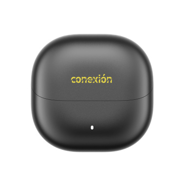 Logo trade promotional giveaways image of: Urban Vitamin Santa Clara RCS plastic ENC earbuds