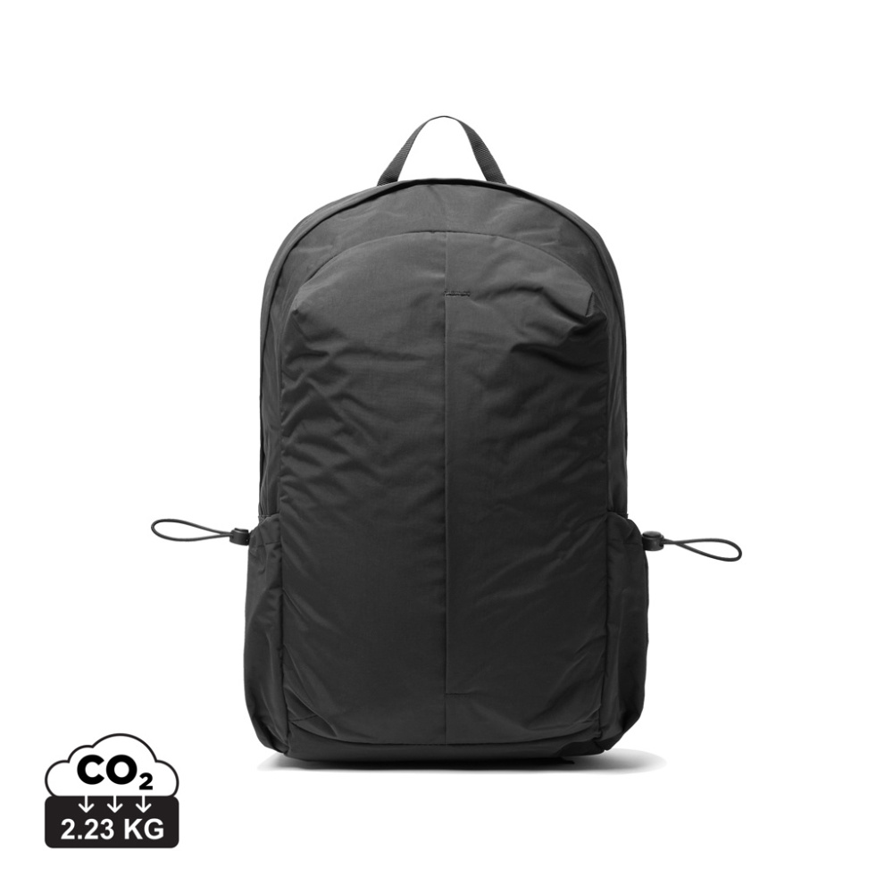 Logo trade advertising product photo of: KENTO URBAN RCS recycled nylon 15.6 inch Backpack with front