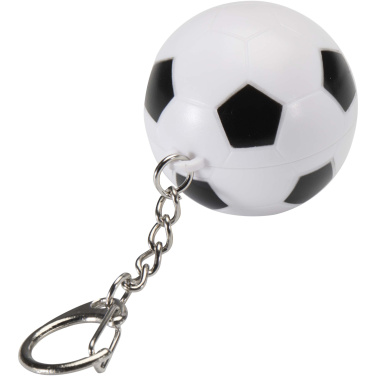 Logo trade advertising products picture of: Rami football-shaped vanilla lip balm with SPF 15 and keychain