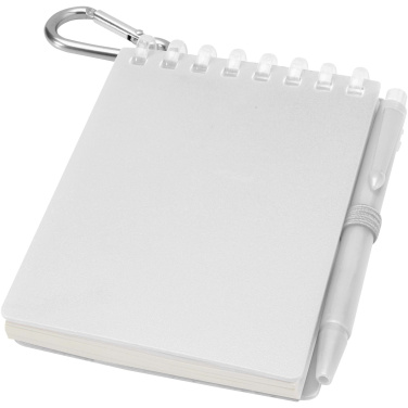 Logotrade advertising product image of: Lig Mini recycled outdoor soft cover notebook and ballpoint pen set (black ink)