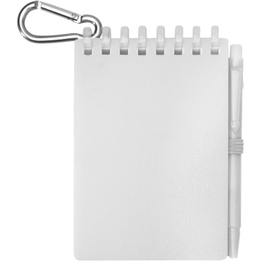 Logo trade promotional merchandise picture of: Lig Mini recycled outdoor soft cover notebook and ballpoint pen set (black ink)