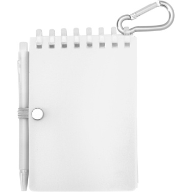 Logo trade advertising products image of: Lig Mini recycled outdoor soft cover notebook and ballpoint pen set (black ink)