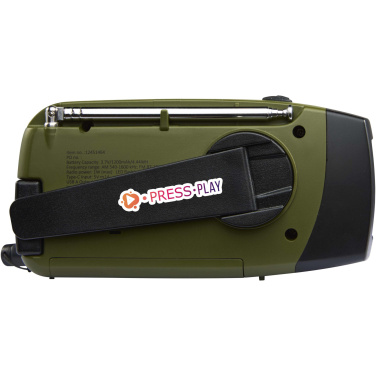 Logo trade promotional products image of: Avior RCS recycled plastic emergency radio