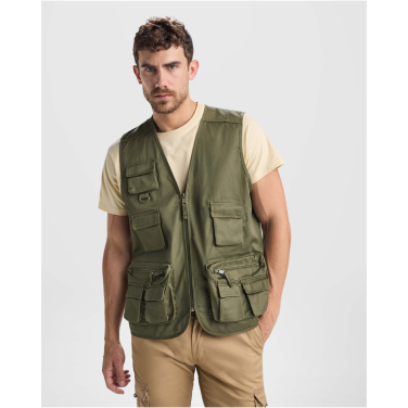 Logo trade business gift photo of: Venera 200 g/m2 v-neck multi-pocket workwear vest