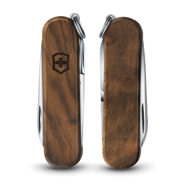 Logo trade promotional merchandise photo of: VICTORINOX Pocket Knife Classic SD Wood 5 functions