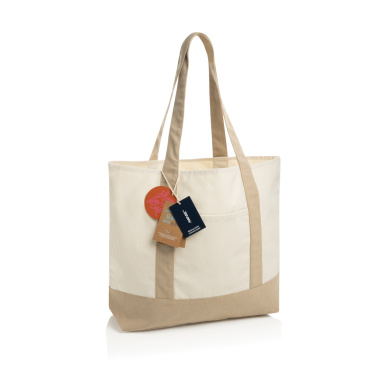 Logo trade promotional products image of: SHOP LOCAL AWARE™ recycled cotton 350gsm Tote bag