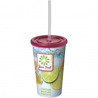 Logo trade ärikingi pilt: Brite-Americano® 350 ml topeltseintega joogitops kõrrega