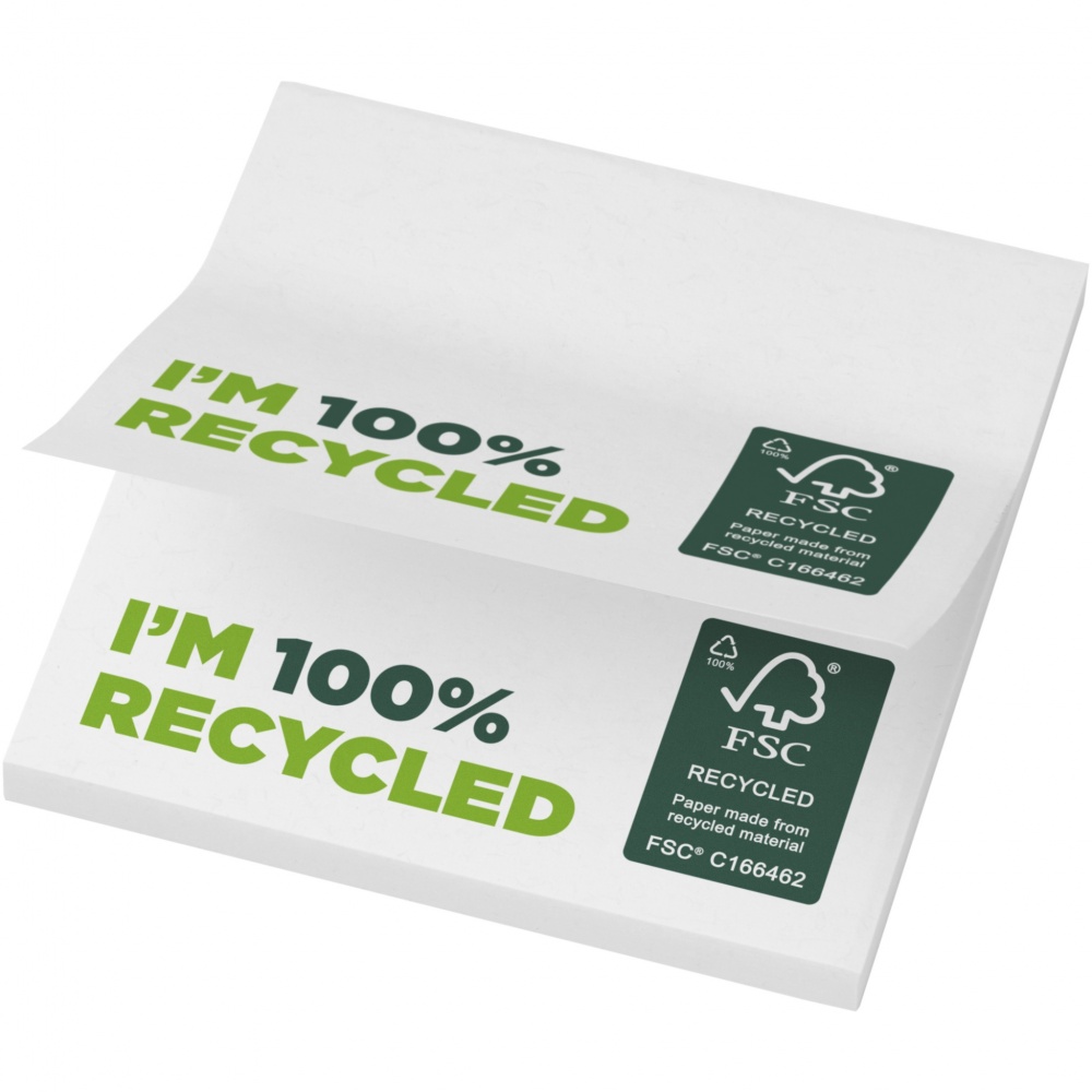 Logo trade reklaamkingi pilt: Sticky-Mate® taaskasutatud märkmepaberid 75 x 75 mm