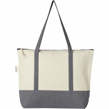 Logotrade meene foto: Repose 320 g/m² taaskasutatud puuvillast lukuga kandekott 10L