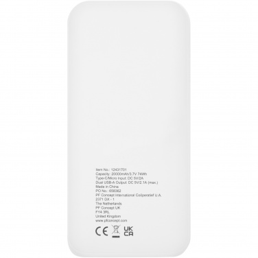 Logo trade reklaamkingi pilt: Electro 20 000 mAh taaskasutatud plastist akupank 