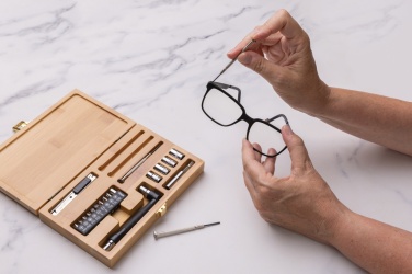 Logo trade reklaamtoote pilt: Carvine 21 tk bambusest tööriistade komplekt