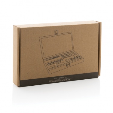 Logotrade ärikingituse foto: Carvine 21 tk bambusest tööriistade komplekt