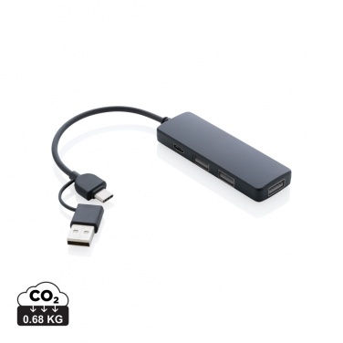 Logotrade reklaamtooted pilt: RCS taaskasutatud plastist kahe sisendiga USB-jaotur