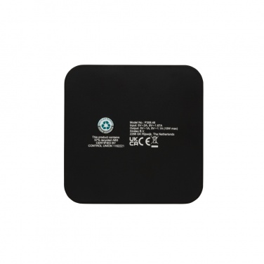 Logotrade reklaamkingituse foto: RCS taaskasutatud plastist 10 W juhtmeta laadija USB-portidega