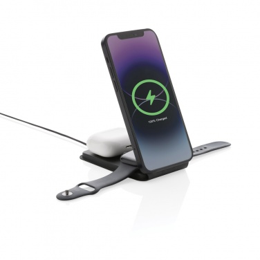 Logo trade ärikingid foto: Swiss Peak RCS rPU 15W kolm-ühes magnetiline juhtmevaba laadija