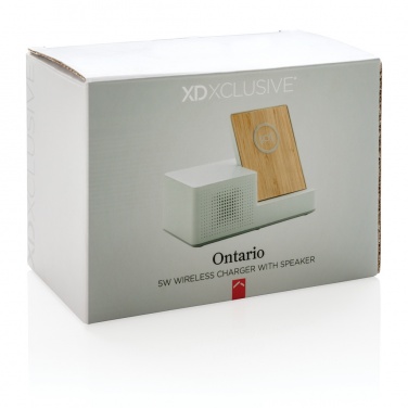 Logo trade reklaamkingituse pilt: Ontario 5W juhtmevaba laadija koos kõlariga