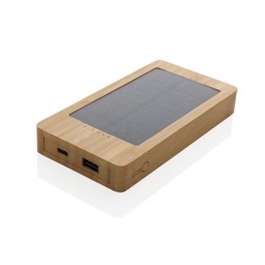 Logo trade reklaamkingituse pilt: Sunwicki 10 000 mAh bambusest päikeseenergiapank