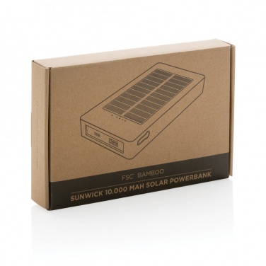 Logotrade reklaamkingi foto: Sunwicki 10 000 mAh bambusest päikeseenergiapank