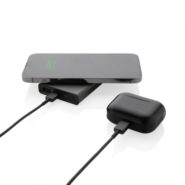 Logotrade reklaamkingitused pilt: Terra RCS taaskasutatud alumiiniumist 5000 mAh akupank 5W juhtmevaba