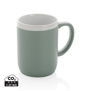 Logotrade meene foto: Valge äärega keraamiline kruus 300ml