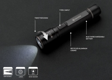 Logo trade ärikingituse pilt: Gear X RCS taaskasutatud alumiiniumist USB-taaslaetav taskulamp