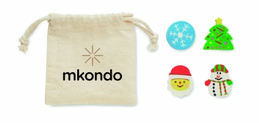 Logo trade ärikingitused foto: Komplektis 4 jõuluteemalist kustukummi