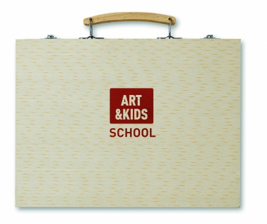 Logo trade meene pilt: Kunstniku komplekt puidust karbis