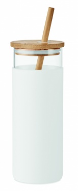Logotrade ärikingituse foto: 450 ml bambusest kaane ja kõrrega joogitops