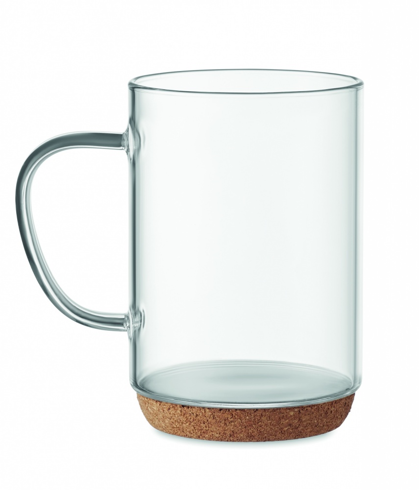 Logotrade ärikingituse foto: Korgipõhjaga klaaskruus 400ml