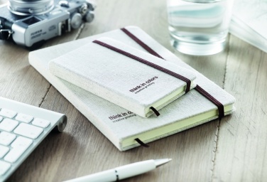 Logotrade ärikingi foto: A6 lõuendist voodriga märkmik