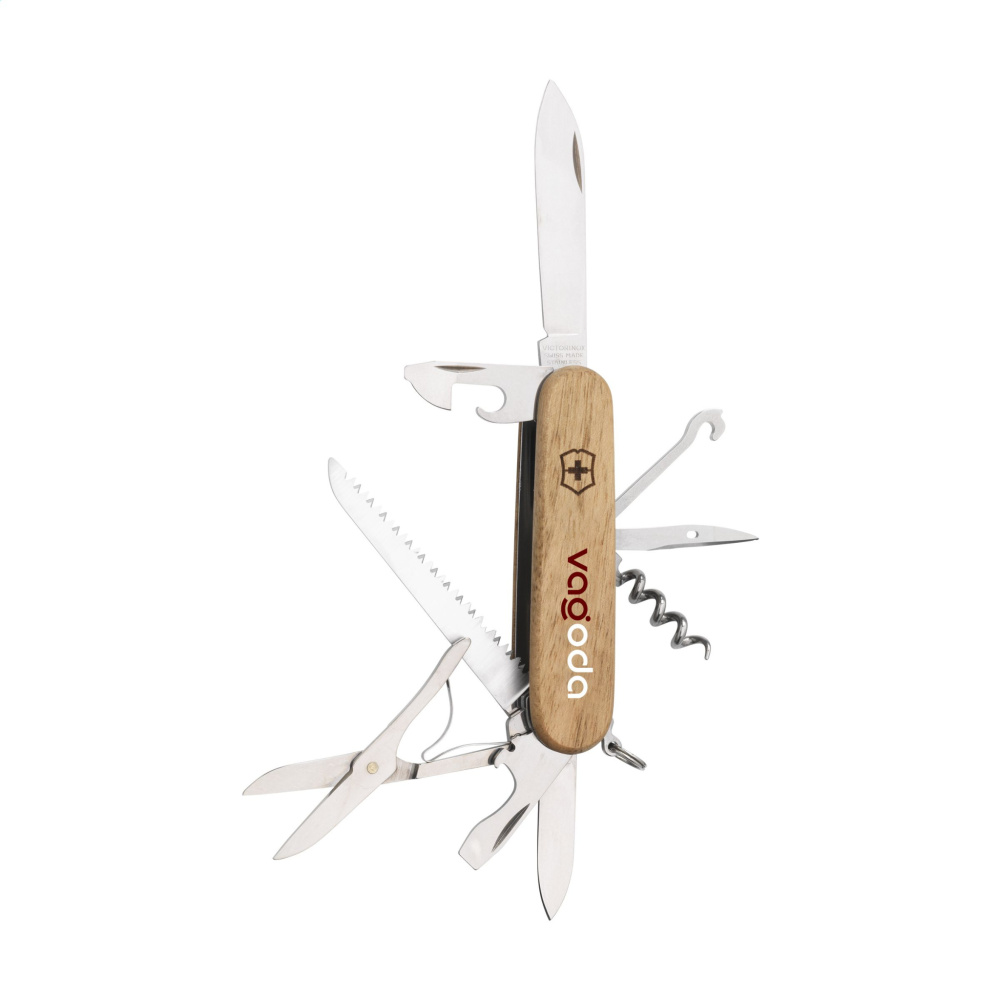 Logo trade ärikingituse pilt: Victorinox Huntsman Puidust taskunuga