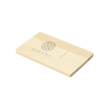 Logotrade ärikingi foto: Krediitkaardikujuline mälupulk bambusest 64 GB