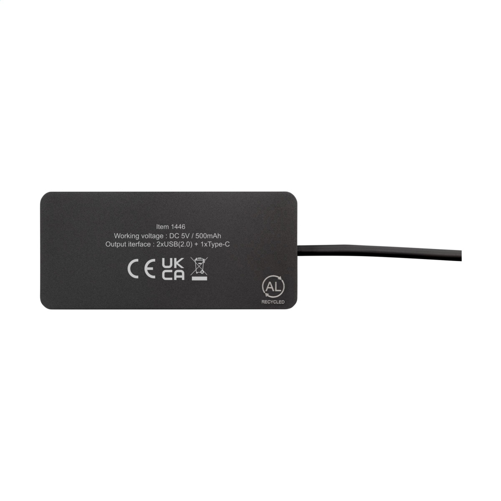 Logotrade reklaamtooted pilt: Tecco GRS taaskasutatud alumiiniumist USB-jaotur